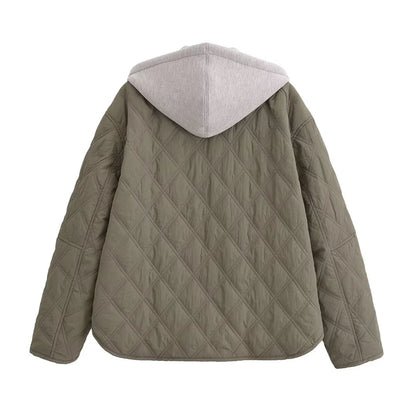 Veste femme décontractée coupe ample à col rond et manches longues – Meliva