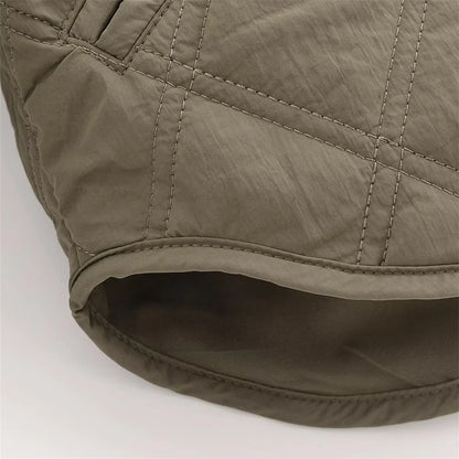 Veste femme décontractée coupe ample à col rond et manches longues – Meliva