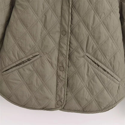 Veste femme décontractée coupe ample à col rond et manches longues – Meliva